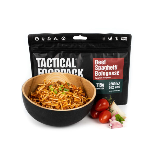 Tactical Foodpack beef spaghetti bolognese meals ready to eat
