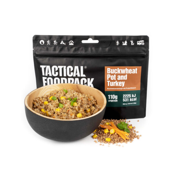 Tactical Foodpack buckwheat pot and turkey meals ready to eat