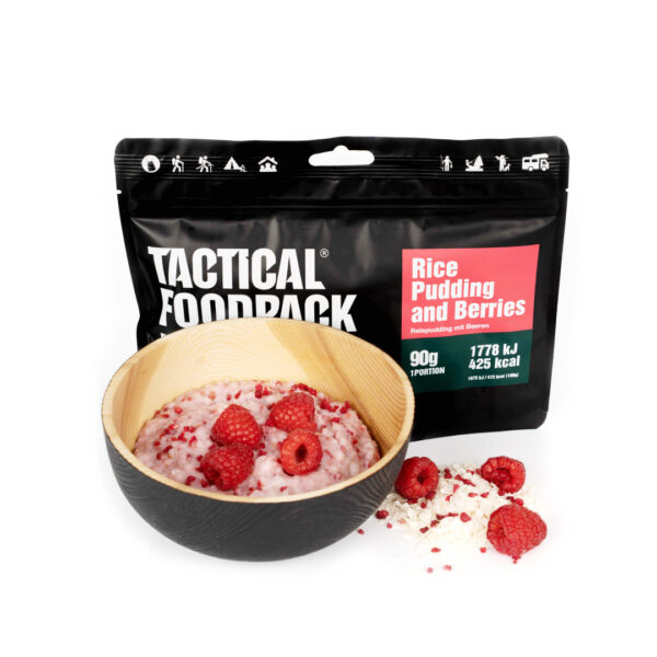 Tactical Foodpack rice pudding and berries meals ready to eat