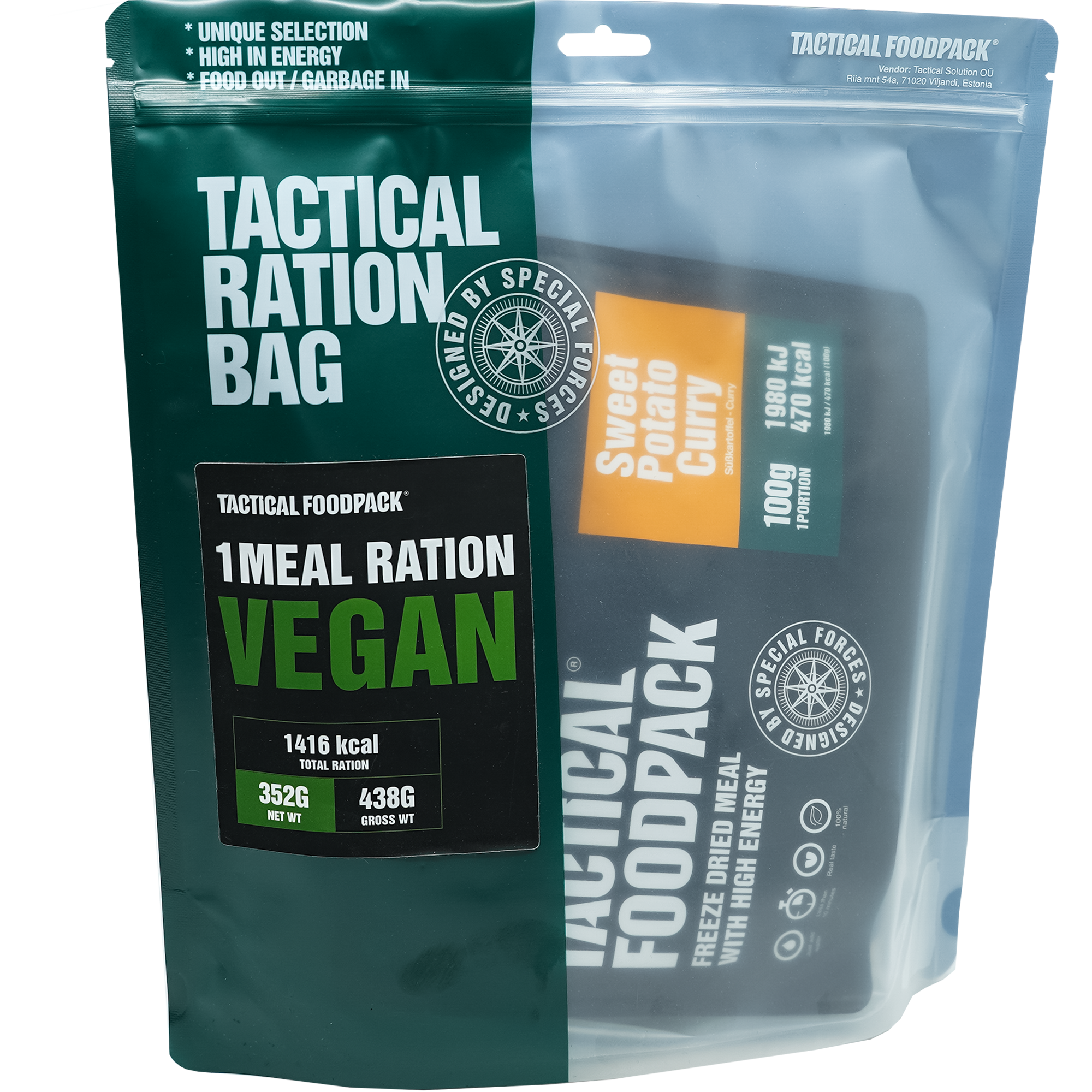 1 Meal Ration VEGAN 352g - Tactical Foodpack
