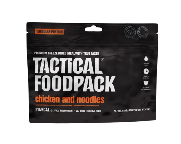 Tactical Foodpack Trekkingnahrung Nudeln mit Hähnchen-Kokos-Sauce