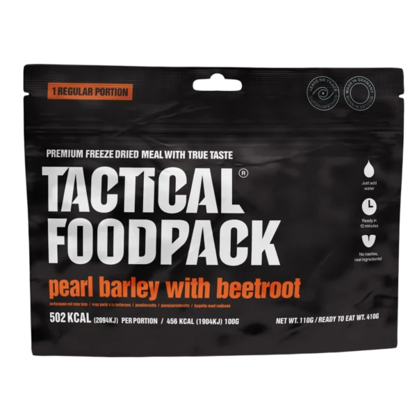 Tactical Foodpack outdoor-nahrung Perlgraupen mit Roter Bete